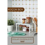 isgstore 1 Adet Küçük Dolap Içi Düzenleyici Raf, Bardak Rafı, Düzenleme Rafı