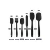isgstore 6 lı Takım Yanmaz Yapışmaz Mutfak Pasta Silikon Yumurta Fırçası Kaşık Bıçak Spatula Seti siyah