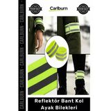 #İşgüvenliği Yüksek Görünürlük Gece Emniyet Sporcu Cırtlı Sarı Reflektör Bant Kol Ayak Bilekleri