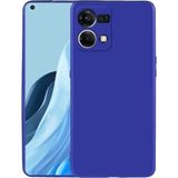 İshe Oppo Reno 7 4g Kılıf Esnek ve Soft Silikon Kapak Lupsy Kapak - Midnight Blue