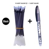 Isı İle Uçan Silinebilen Refill Kalem İçi ve Kalem Siyah 11 ADET