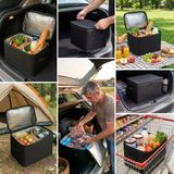 Isı Koruyucu Termal Taşıma Çantası 32 Litre – Araç Bagaj Organizeri, Termos, Katlanabilir Keçe Saklama Çantası 37X27x25 Cm (2818)