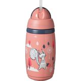 Isı Yalıtımlı Pipetli Bardak 266 ml - Pembe - Çok Renkli