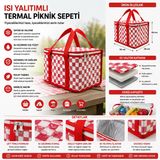 Isı Yalıtımlı Termal Piknik Çantası Soğuk Sıcak Tutucu Sepet (15Lt)