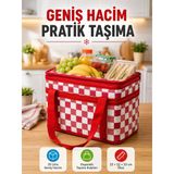 Isı Yalıtımlı Termos Piknik Çantası Geniş Hacimli Soğuk Sıcak Taşıma Çantası