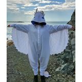 Işığın Öfkesi Ejderha Kostümü Yetişkin Beyaz Ejderha Pijama Tulum Kostüm