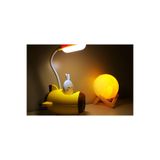 Işık kasabası(134) Tepe Lambalı Kalem Traşlı Sarı Uçak masa lambası ile 3 D LED Küre sarı Gece Lambası