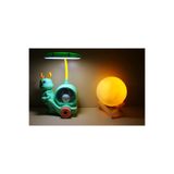 Işık kasabası(150) Geyik Tepe lambalı Masa - Gece Lambası ve 3D LED Küre Mavi 26 cm