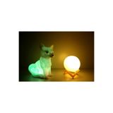 Işık kasabası(78) Kar tilkisi ve 3D LED küre gece lambası Rcb