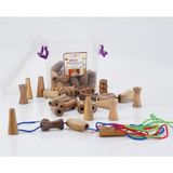 Işık Yayın Oyuncak Ipe Boncuk Dizme ( Natural Ahşap)