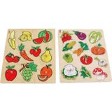 Işık Yayın Oyuncak Meyveler ve Sebzeler Puzzle Ahşap Akıl ve Zeka Oyunları (Meyveler, Sebzeler)