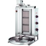 Işıkgaz Silverinox 3 Radyanlı Doğalgazlı Üstten Motorlu Döner Ocak