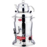 Işıkgaz Silverinox 7 lt Çift Demlik Çay Semaveri Otomatı Makinesi