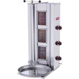Işıkgaz Silverinox Endüstriyel Doğalgazlı 3 Radyanlı Döner Ocağı Makinesi