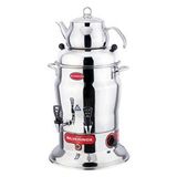 Işıkgaz Silverinox Işıkgaz Silver 7 Litre Çift Demlik Çay Semaveri Otomatı Makinesi