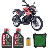 Işıklar Bajaj Pulsar NS 200 Bakım Seti Motul 5100 10w40 Yağ Hava ve Yağ Filtresi ile Uyumlu