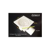 Işıklar Yer Süzgeci-Sifon-Pis Su Gideri 10x10cm-Yandan Çıkış-Çap: Ø50mm