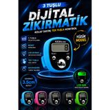IŞIKLI 3 TUŞLU RESET,LED,SAYMA 3.5 CM GÖVDE ŞIK TASARIM ZİKİRMATİK 1 ADET