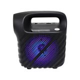 Işıklı 4" Taşınabilir Bluetooth Hoparlör El Fenerli FM Radyo siyah