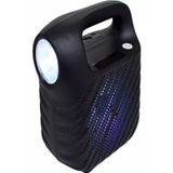 Işıklı 4" Taşınabilir Bluetooth Hoparlör El Fenerli Fm Radyo Usb/Tf/Aux Destekli Speaker