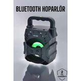 Işıklı Bluetooth Hoparlör Müzik ve Renkli Işık Taşınabiilir ( Lisinya )