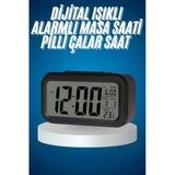 Işıklı Dereceli Masa Ofis Saati Alarmlı Termometre Takvim Çalar Saat P203704s9997