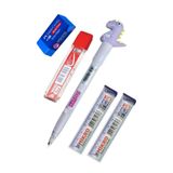 Isikli Dinazor Uclu Kalem Seti Mor 0.7 Mm 1 Paket Dinazor Baslikli Versatil Kalem Suslu Silikonlu Hediyelik Kalem