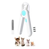 Işıklı Kedi Köpek Tırnak Makası Pet Evcil Hayvanları Için Korumalı Led'li Törpülü Tırnak Makası (Mavi)