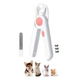Işıklı Kedi Köpek Tırnak Makası Pet Evcil Hayvanları Için Korumalı Led'li Törpülü Tırnak Makası (Pembe)