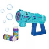 Işıklı Köpük Tabancası 30 Cm - 2 Adet Solüsyonlu Pilli Baloncuk Makinesi+ 500Ml Solüsyon Hediyeli