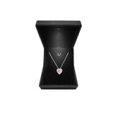 Isikli Kutuda Gumus Rodyumlu Pirlanta Modeli Pembe Zirkon Tasli Kalp Kolye Sgtl12398pembe