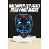 Işıklı Led Maske Parti Eğlence Maskesi Hallowen Neon Maske P121480s8787