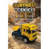 Işıklı Sesli Sürtmeli Çekici Kamyon Die-Cast Oyuncak Araba 15 Cm