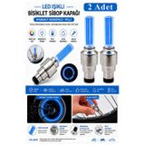 Işıklı Sibop Kapağı 2 Li 1 Paket Fotosel Haraket Sensörlü Led Işık Bisiklet Araba Motor Tekerlek Lastik