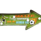 Işıklı Soccer Yön Tabelası Vintage Led Ampülü Hediyelik