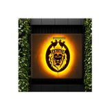 Işıklı Tablo Marketi Galatasaray Tablosu, Aslan Figürü, Duvar Dekor Ahşap, Neon Işık, Ledli T