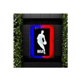 Işıklı Tablo Marketi Nba Tablo, Duvar Dekor Ahşap, Neon Işık, Ledli Tablo, Duvar Süsü
