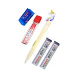 Işıklı Unicorn Uçlu Kalem Seti Sarı 0.7 Mm 1 Paket Unicorn Başlıklı Versatil Kalem Süslü Silikonlu Hediyelik Kalem Sarı