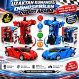Işıklı Usb Şarjlı Uzaktan Kumandalı Arabaya Dönüşebilen Robot(Adet Fiyatıdır)