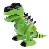 Işıklı ve Müzikli Hareketli Oyuncak Robot Dinozor Mekanik Elektronik Yürüyen T-Rex Dinozor (Yeşil)