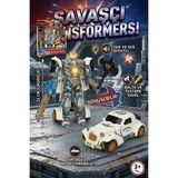 Işıklı ve Sesli Dönüşen Robot - 22 cm Vintage Klasik Model Araba Savaşçı Figür