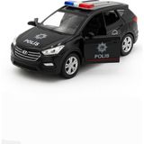 Işıklı ve Sesli Polis Araba | Metal Çek Bırak Polis Oyuncak Araba | Model Polis Aracı 1:36 12CM - Çok Renkli