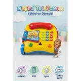 Işıklı Ve Sesli Türkçe Eğitici Tekerlekli Ve Çekmeli Hikaye Anlatan Sayı Sayan Oyuncak Telefon