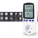 Işıklı Wattmetre Priz Tipi 16A 3680W Enerji Sarfiyat Ölçer Tüketim Ölçer