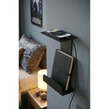Işıl Concept Metal Duvar Rafı, Kitaplık ve Telefon Standı, Duvara Monte Komodin, Başucu Kitap Rafı