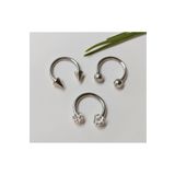 Işıl Işıl Cerrahi Çelik Piercing, Küpe, Kulak, Dudak, Kıkırdak, Tragus, Helix, (3 Lü Set) 4200111-isil