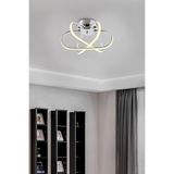 IŞILAY AYDINLATMA Elvan Krom 3'lü Plafonyer (3renk Işık) Modern Led Avize Salon /Oturma Odası/Mutfak /Çocuk Odası