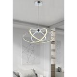 IŞILAY AYDINLATMA Seher Krom 3'lü Sarkıt (3renk Işık) Modern Led Avize Salon / Oturma Odası / Büyük Mutfaklar