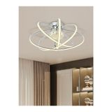 IŞILAY AYDINLATMA Seher Krom Toplu 4'lü Plafonyer (3renk Işık) Modern Led Avize Oturma Odası / Büyük Mutfaklar