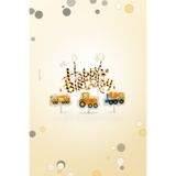 Işıltı Balon Dükkanı İnşaat Temalı Happy Birthday Mum Seti 4'lü Pasta Mumu Erkek Çocuk Doğum Günü